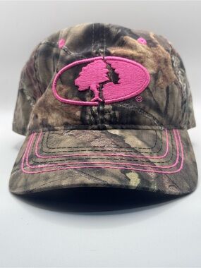 LADIES FIT/MOSSY OAK Camouflage & Hot Pink Baseball/Hunting Cap NWOT